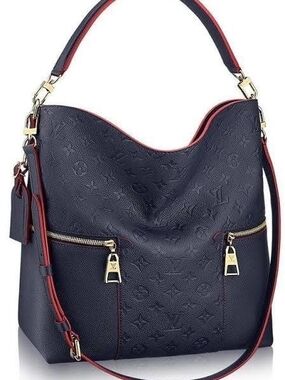 Louis Vuitton Melie Navy and Red Leather Shoulder Bag